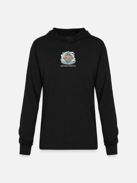 Aquarius pan - Unisex Long Sleeve Hoodie Shirt - black