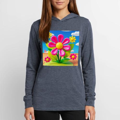 Pink Floral Peace | Sky & Nature Design - Unisex Long Sleeve Hoodie Shirt