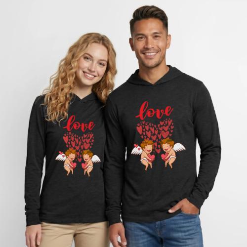 Cupid Love Designs, cupid love angel vibration. - Unisex Long Sleeve Hoodie Shirt