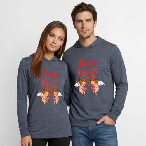 Cupid Love Designs, cupid love angel vibration. - Unisex Long Sleeve Hoodie Shirt