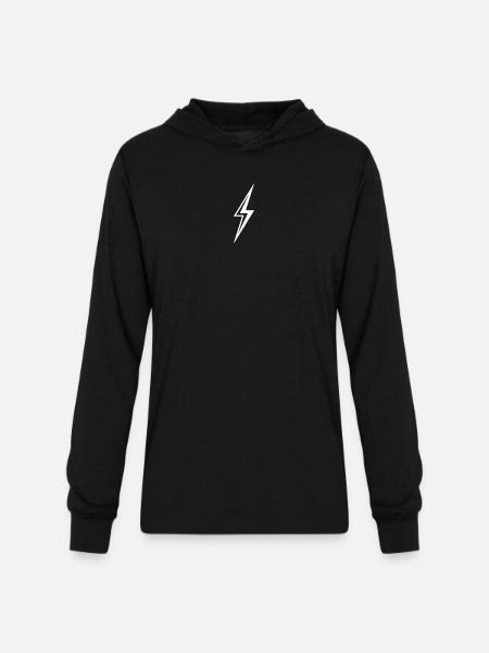 Lightning Bolt - Unisex Long Sleeve Hoodie Shirt - black
