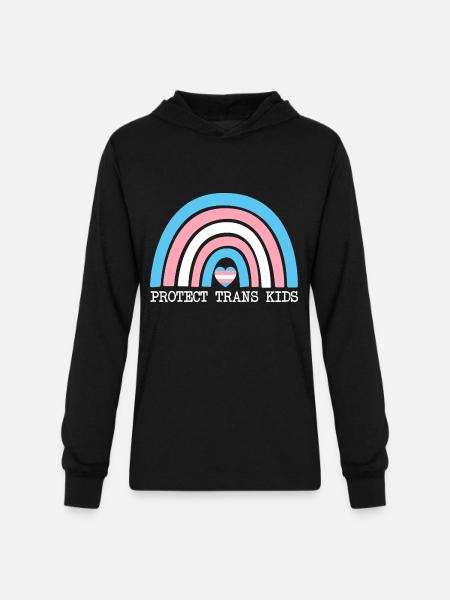Protect Trans Kids - Unisex Long Sleeve Hoodie Shirt - black