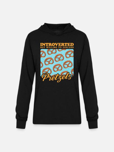 Pretzel To Discuss Pretzels - Unisex Long Sleeve Hoodie Shirt - black