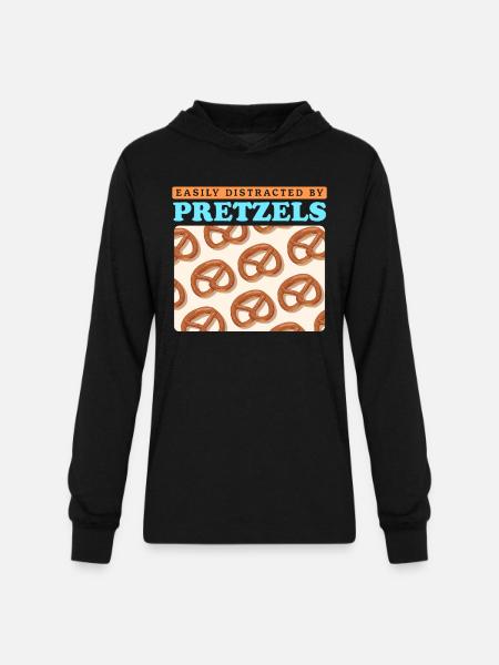 Pretzel Lover By Pretzels - Unisex Long Sleeve Hoodie Shirt - black