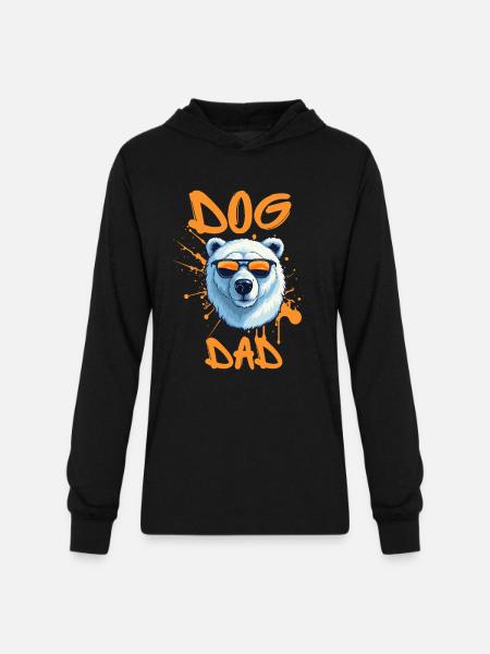 Dog Dad Graffiti Bear funny dogs  - Unisex Long Sleeve Hoodie Shirt - black