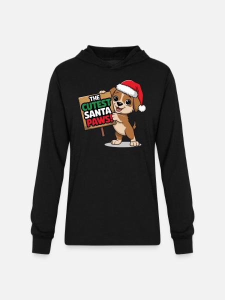 Cutest Santa Paws - Unisex Long Sleeve Hoodie Shirt - black