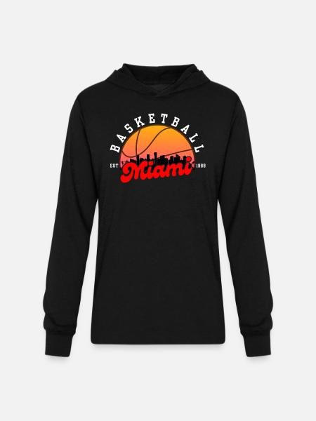 Miami Basketball - Unisex Long Sleeve Hoodie Shirt - black