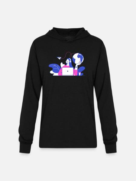 cs 1 - Unisex Long Sleeve Hoodie Shirt - black