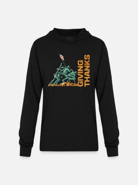 Giving Thanks - Unisex Long Sleeve Hoodie Shirt - black