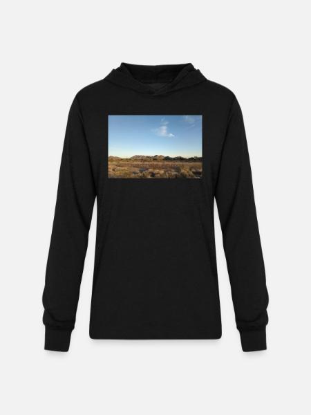Blue Sky in the Desert - Unisex Long Sleeve Hoodie Shirt - black