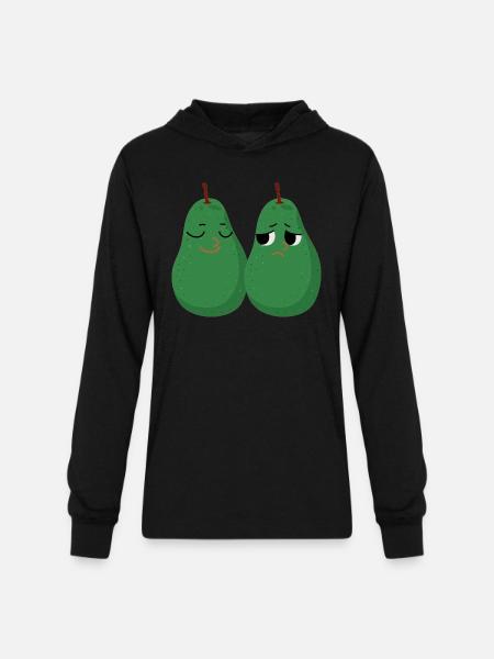 AVOCADO - Unisex Long Sleeve Hoodie Shirt - black