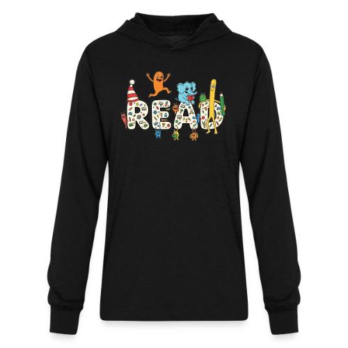 Whimsical READ Kids Cartoon - Unisex Long Sleeve Hoodie Shirt