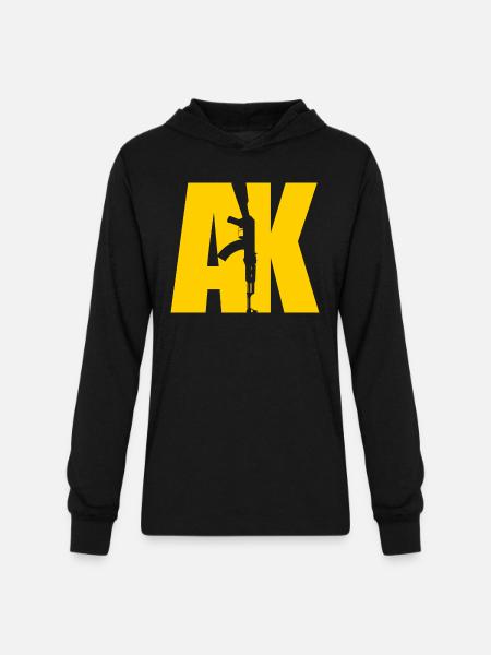 AK47 YELLOW - Unisex Long Sleeve Hoodie Shirt - black