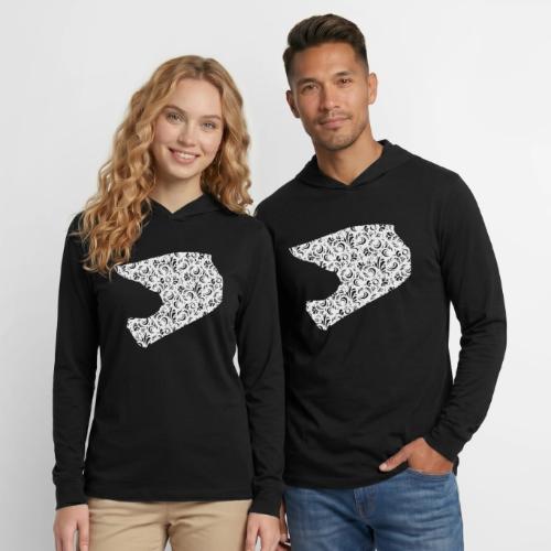 Floral Helmet - Unisex Long Sleeve Hoodie Shirt