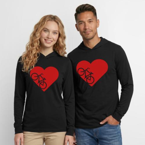 Bike in heart - Unisex Long Sleeve Hoodie Shirt
