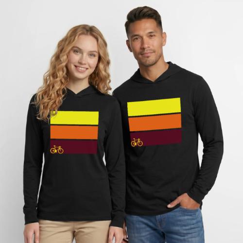tricolor with bicycle - Unisex Long Sleeve Hoodie Shirt