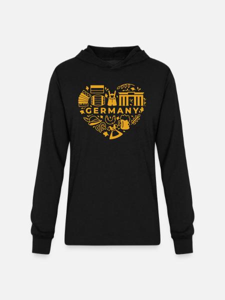Germany - Unisex Long Sleeve Hoodie Shirt - black