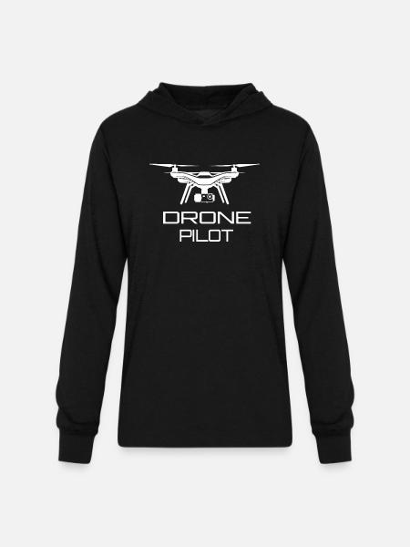 Drone Pilot - Unisex Long Sleeve Hoodie Shirt - black
