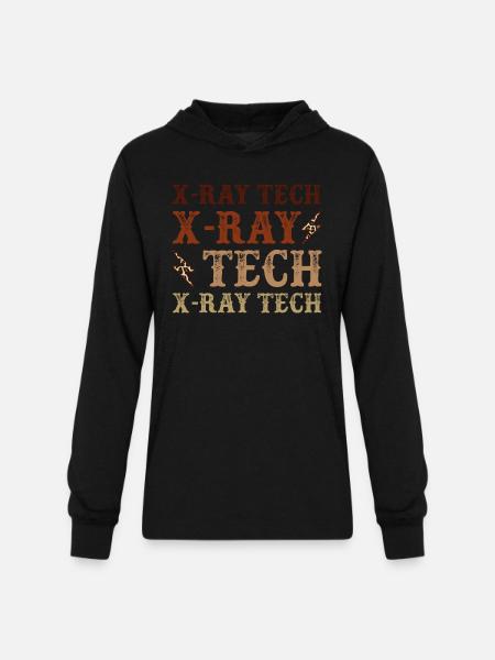 X ray Tech - Unisex Long Sleeve Hoodie Shirt - black