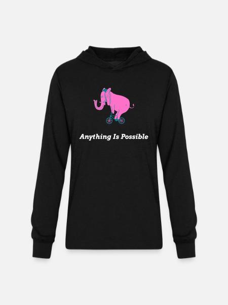 Anything Is Possible - Unisex Long Sleeve Hoodie Shirt - black