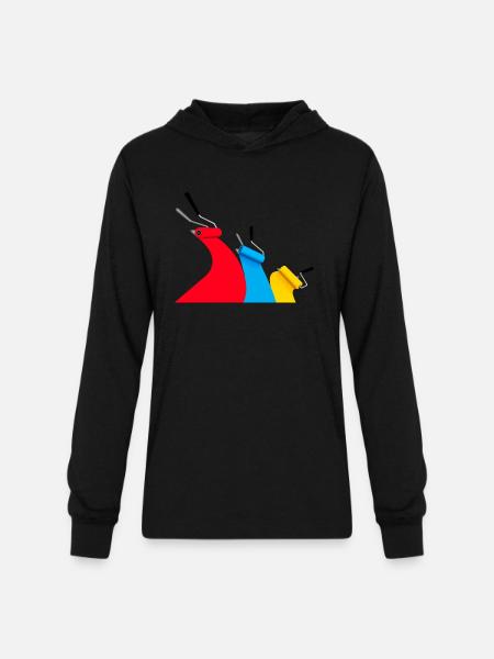paint rollers - Unisex Long Sleeve Hoodie Shirt - black