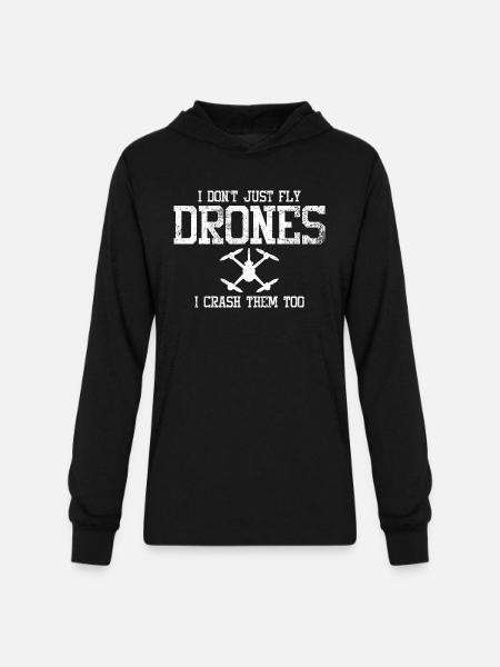 Drones Quadcopter Drone Racing - Unisex Long Sleeve Hoodie Shirt - black
