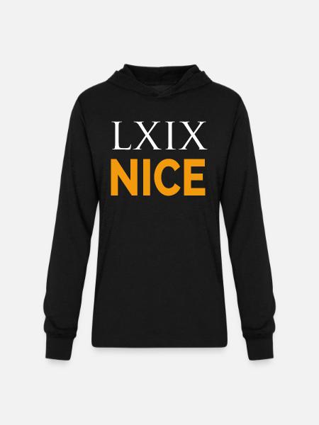 LXIX in latin - Unisex Long Sleeve Hoodie Shirt - black