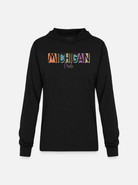 Michigan Home - Unisex Long Sleeve Hoodie Shirt - black