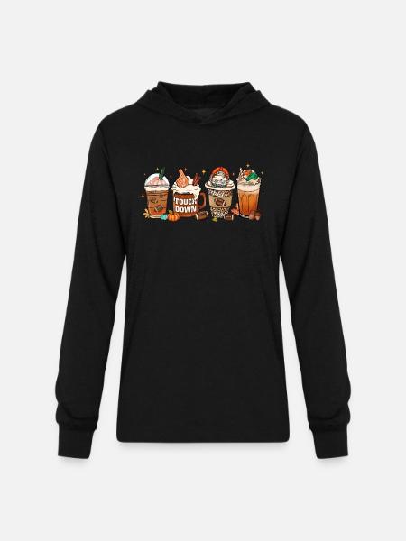 Touch Down - Unisex Long Sleeve Hoodie Shirt - black