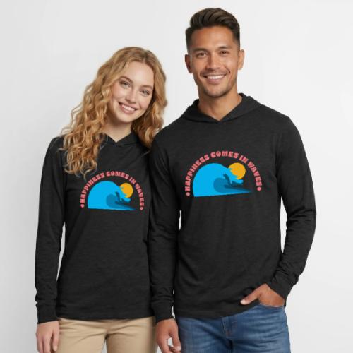 happiness comes in waves - Unisex Long Sleeve Hoodie Shirt