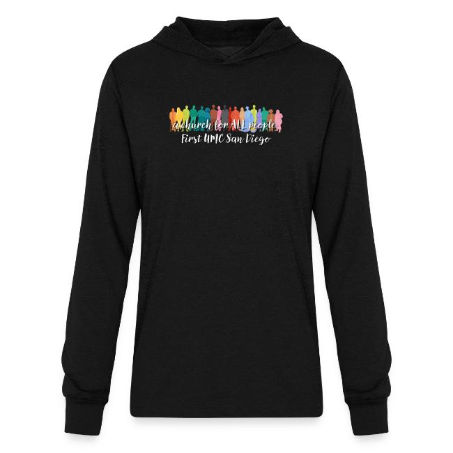 a church for all people - with colorful graphic