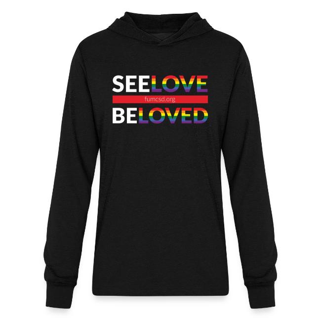 See Love, Be Loved at FUMCSD (white letters)