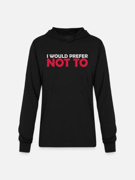I prefer not to - Unisex Long Sleeve Hoodie Shirt - black