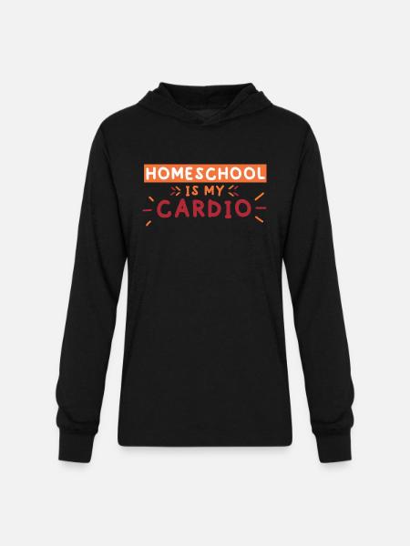 Homeschool Is My Cardio - Unisex Long Sleeve Hoodie Shirt - black