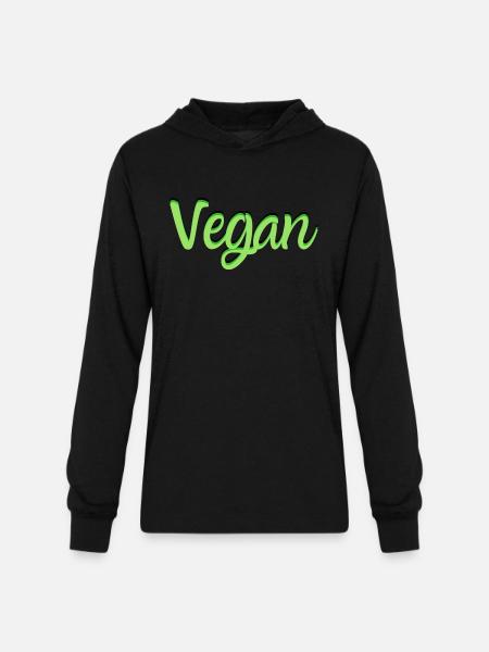 Vegan 1 1 - Unisex Long Sleeve Hoodie Shirt - black