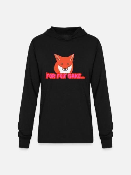 For Fox Sake - Unisex Long Sleeve Hoodie Shirt - black