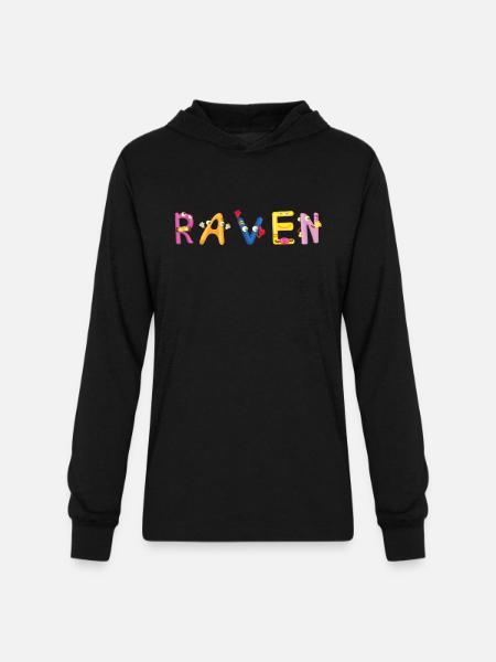 Raven - Unisex Long Sleeve Hoodie Shirt - black