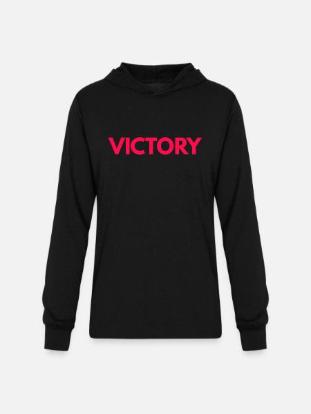 Victory - Unisex Long Sleeve Hoodie Shirt - black