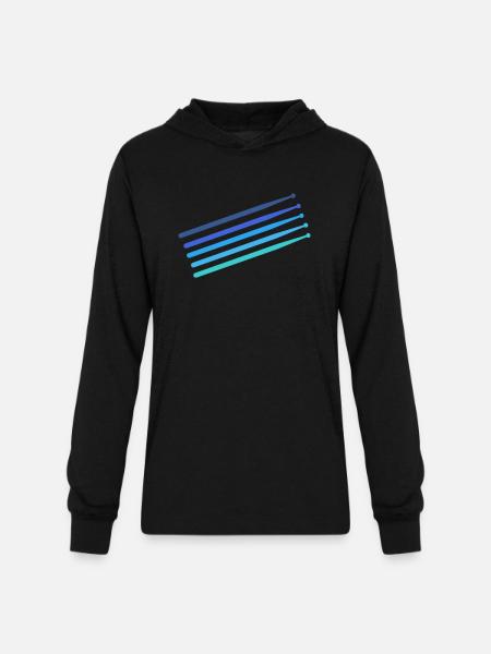 Drumsticks - Unisex Long Sleeve Hoodie Shirt - black