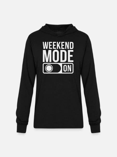 Weekend Mode On - Unisex Long Sleeve Hoodie Shirt - black