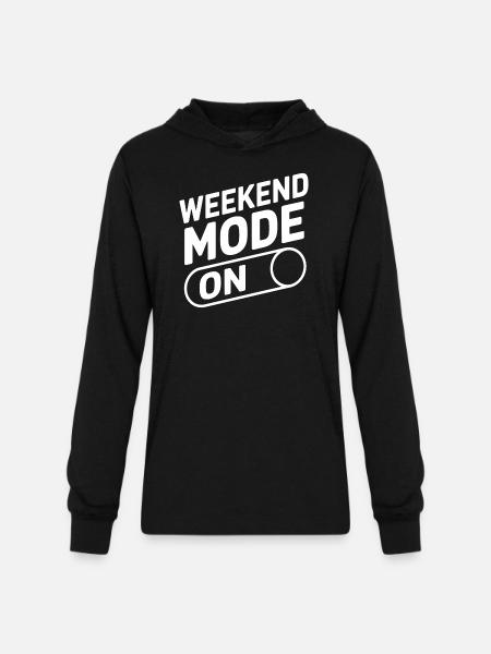 Weekend Mode On - Unisex Long Sleeve Hoodie Shirt - black