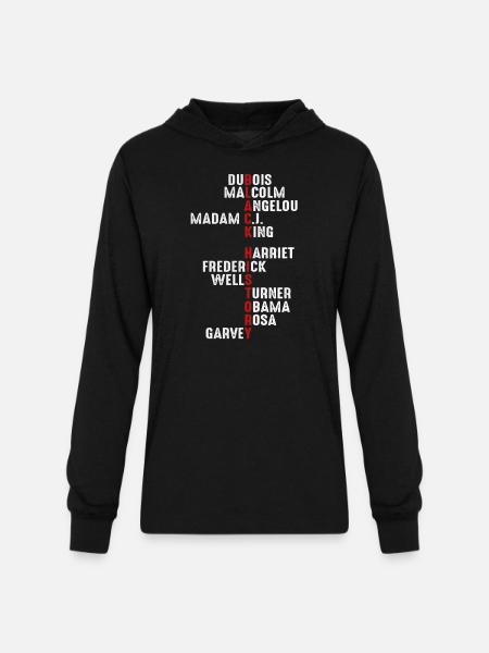 Black history shirt - Unisex Long Sleeve Hoodie Shirt - black
