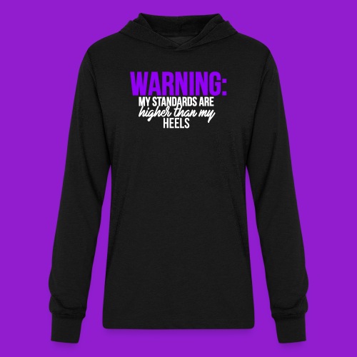 Warning High Standards - Purple - Unisex Long Sleeve Hoodie Shirt