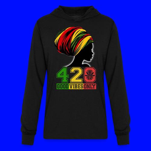 420 Day Women OnFire Weed Marijuana funny design - Manches longues à capuche unisexe