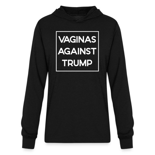 Vaginas against Trump (classic black) - Unisex Long Sleeve Hoodie Shirt