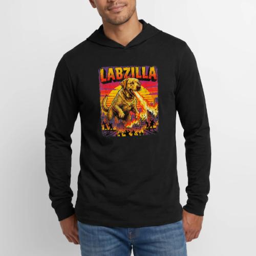 Labzilla Giant Yellow Labrador Monster Tee - Unisex Long Sleeve Hoodie Shirt