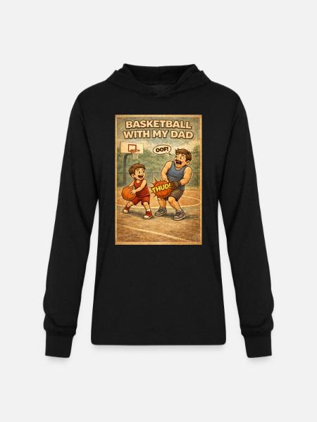 Basketball Bond: Dad and Kid - Unisex Long Sleeve Hoodie Shirt - black