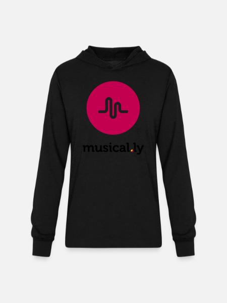 Musical.ly Logo - Unisex Long Sleeve Hoodie Shirt - black