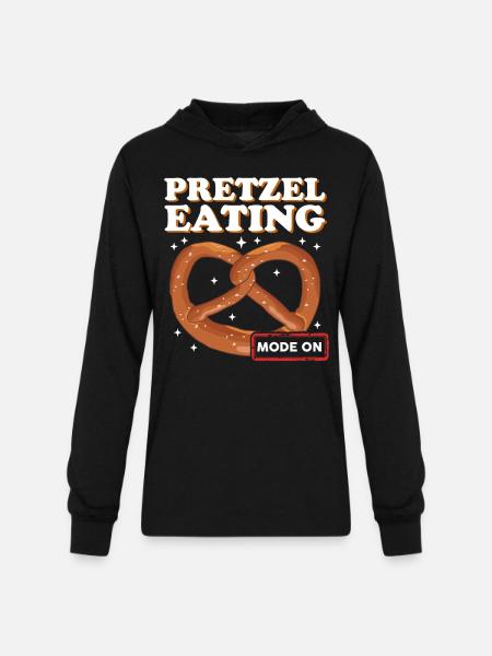 Pretzel Eating Mode Pretzels - Unisex Long Sleeve Hoodie Shirt - black