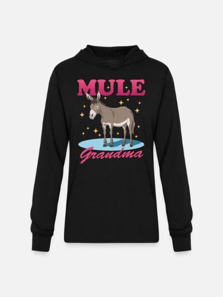Mule Grandma Mules Owner - Unisex Long Sleeve Hoodie Shirt - black